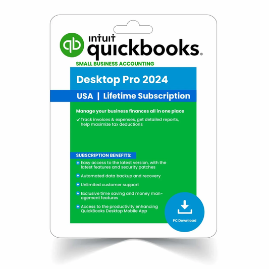 Quickbooks desktop Pro 2024 US for windows | No-Subscription